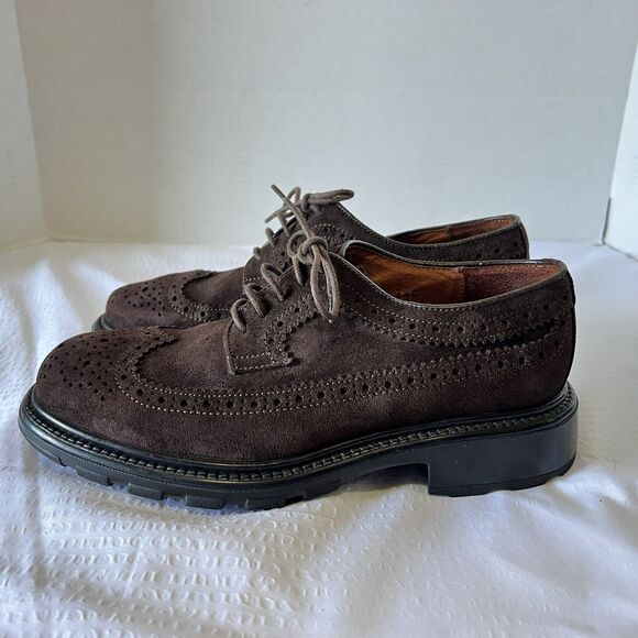 Men\'s Banana Republic Brown Italian Suede Loafers Oxfords Dress Shoes main image 9